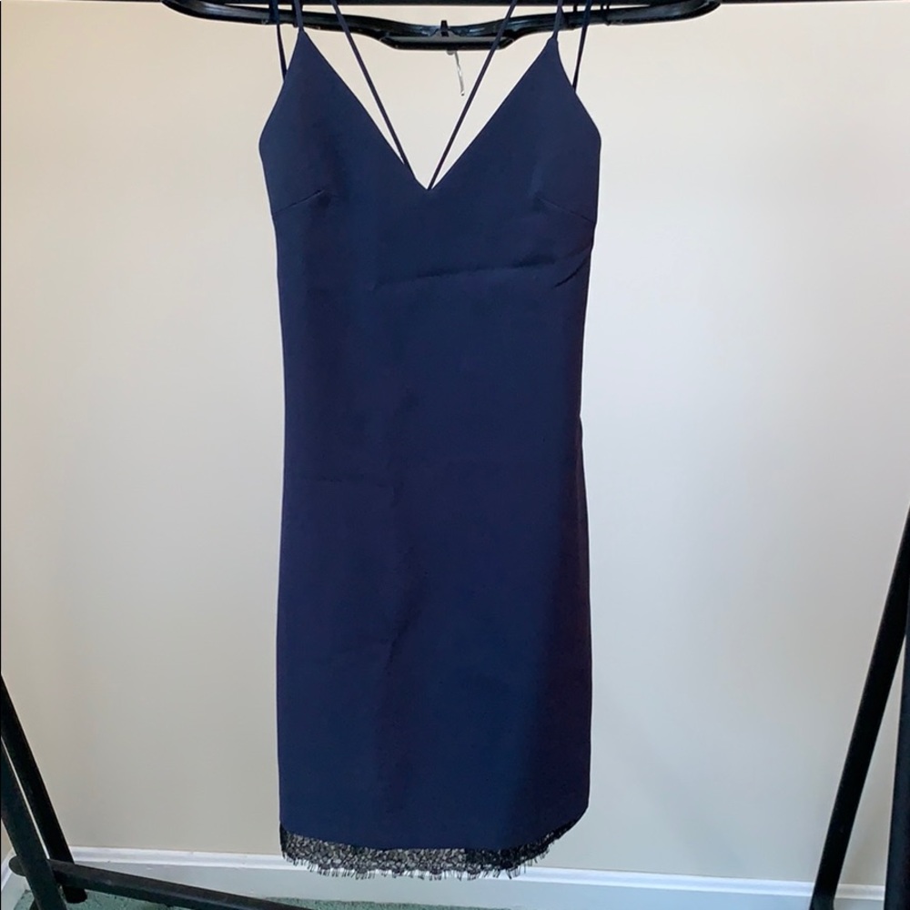 Strappy navy Alice + Olivia Mini Dress size 4